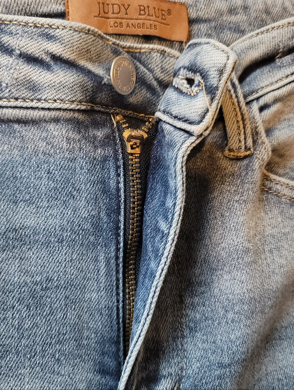 EUC JUDY BLUE Joy High Rise Side Seam Retro Wide Leg Medium Wash Jeans Size 9/29 - Picture 8 of 16